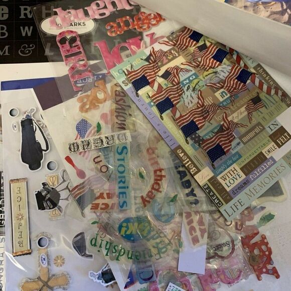 Huge Mixed Lot Of Scrapbooking Stickers & Misc - Picture 11 of 14